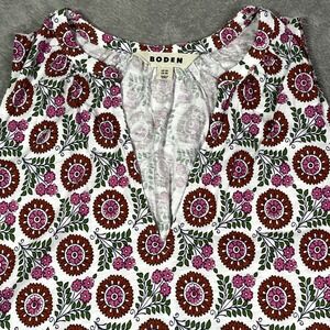 Boden Floral Print Sleeveless Dress Women's US 10L UK‎ 14L Shift Summer Casual